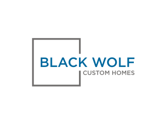 Black Wolf Custom Homes logo design by rief