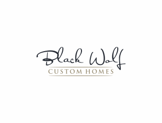 Black Wolf Custom Homes logo design by ammad