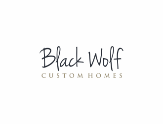 Black Wolf Custom Homes logo design by ammad