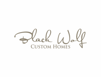Black Wolf Custom Homes logo design by hopee