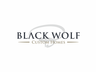 Black Wolf Custom Homes logo design by ammad
