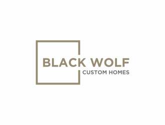 Black Wolf Custom Homes logo design by ammad