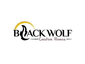 Black Wolf Custom Homes logo design by Suvendu