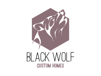Black Wolf Custom Homes logo design by czars