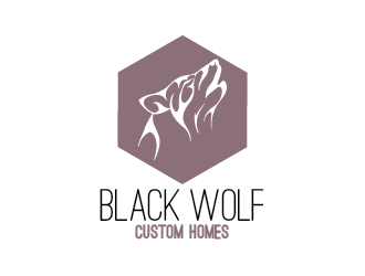 Black Wolf Custom Homes logo design by czars