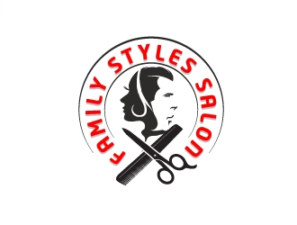 Family Styles Salon logo design by LogoInvent