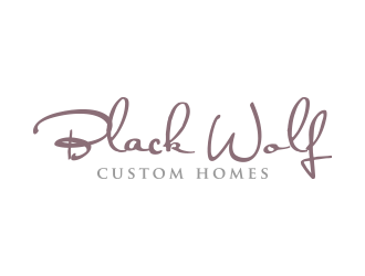 Black Wolf Custom Homes logo design by lexipej