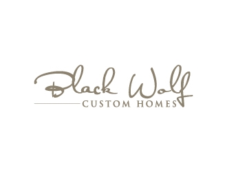 Black Wolf Custom Homes logo design by dhika