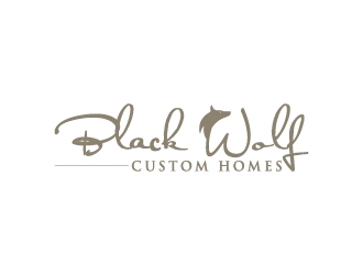 Black Wolf Custom Homes logo design by dhika
