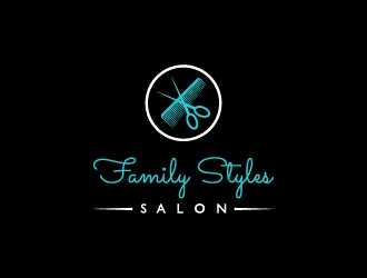 Family Styles Salon logo design by BaneVujkov