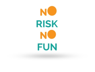 NO RISK NO FUN logo design by aqibahmed