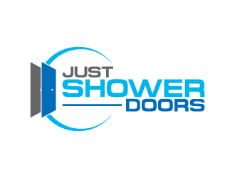 Just Shower Doors logo design by BrightARTS