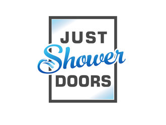 Just Shower Doors logo design by megalogos