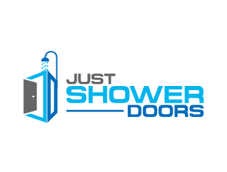 Just Shower Doors logo design by BrightARTS