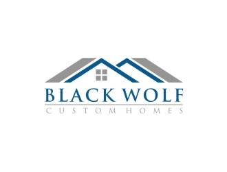 Black Wolf Custom Homes logo design by Franky.