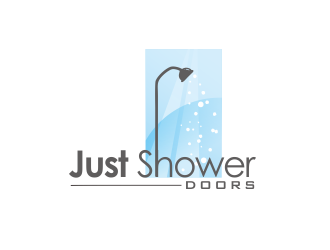 Just Shower Doors logo design by YONK