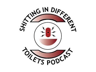 Shitting in Different Toilets Podcast logo design by bcendet