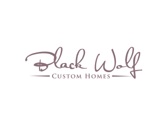 Black Wolf Custom Homes logo design by keylogo