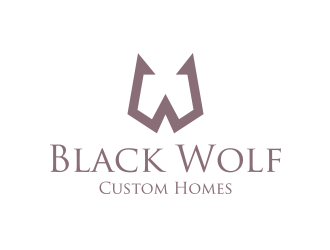 Black Wolf Custom Homes logo design by keylogo