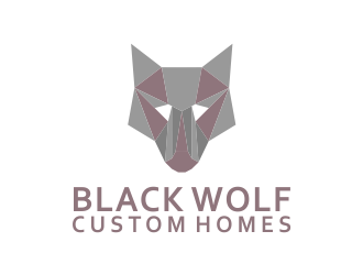 Black Wolf Custom Homes logo design by Torzo