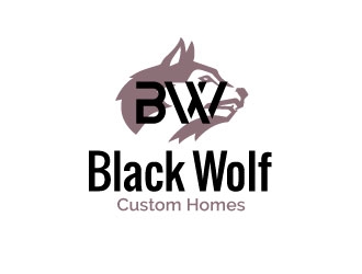 Black Wolf Custom Homes logo design by Webphixo