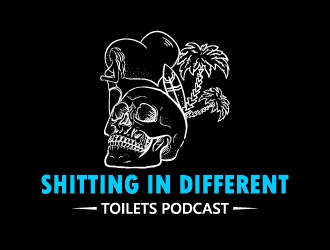 Shitting in Different Toilets Podcast logo design by BaneVujkov