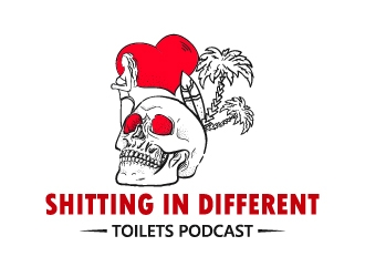 Shitting in Different Toilets Podcast logo design by BaneVujkov