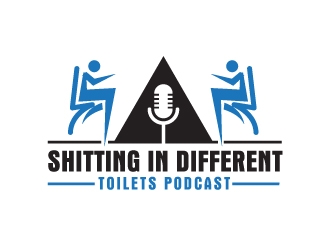 Shitting in Different Toilets Podcast logo design by usashi
