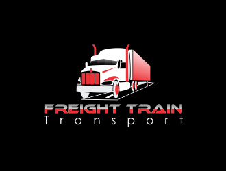 Freight Train Transport logo design by giphone