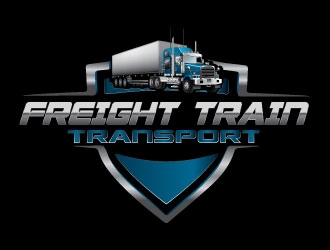 Freight Train Transport logo design by AYATA