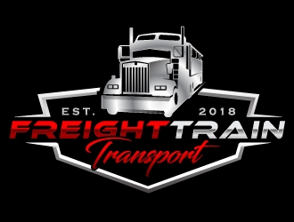 Freight Train Transport logo design by nexgen