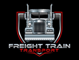 Freight Train Transport logo design by uttam
