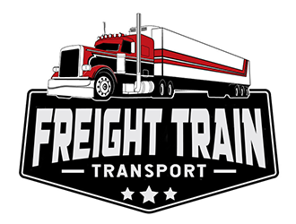Freight Train Transport logo design by Optimus