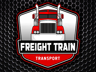 Freight Train Transport logo design by Optimus