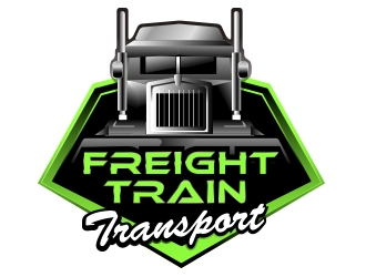 Freight Train Transport logo design by mcocjen