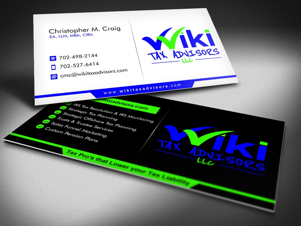 Wiki Tax Advisors LLC logo design by shravya