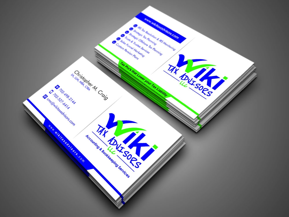 Wiki Tax Advisors LLC logo design by shravya