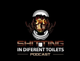 Shitting in Different Toilets Podcast logo design by samuraiXcreations