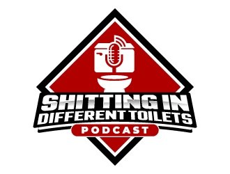 Shitting in Different Toilets Podcast logo design by jaize