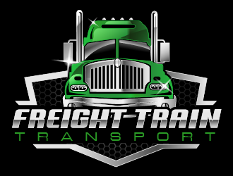 Freight Train Transport logo design by THOR_