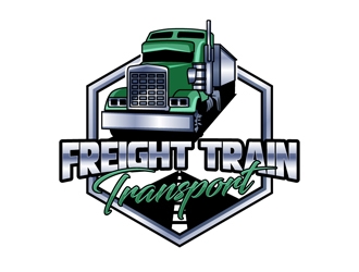 Freight Train Transport logo design by DreamLogoDesign