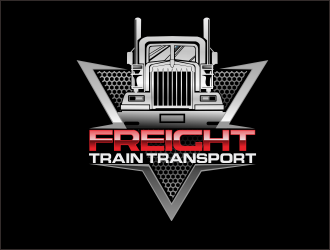 Freight Train Transport logo design by bosbejo