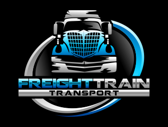 Freight Train Transport logo design by imagine