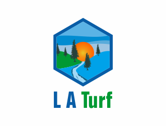 L A Turf logo design by stark