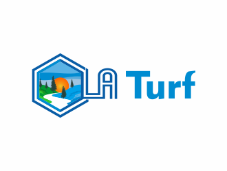 L A Turf logo design by stark
