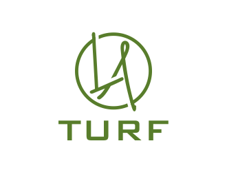 L A Turf logo design by mikael