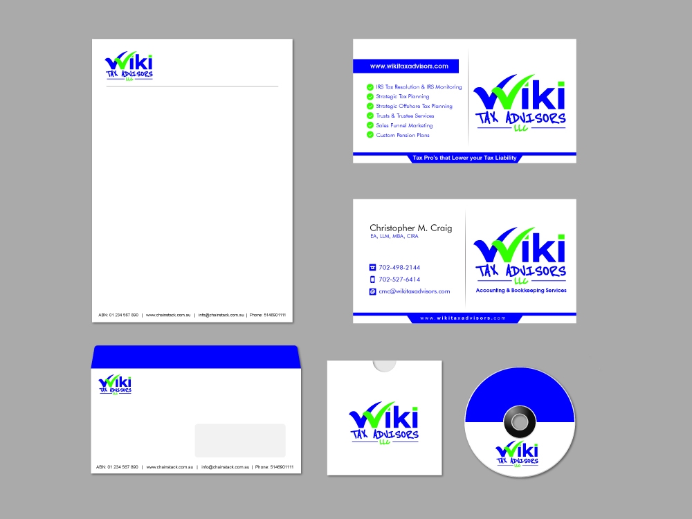 Wiki Tax Advisors LLC logo design by shravya