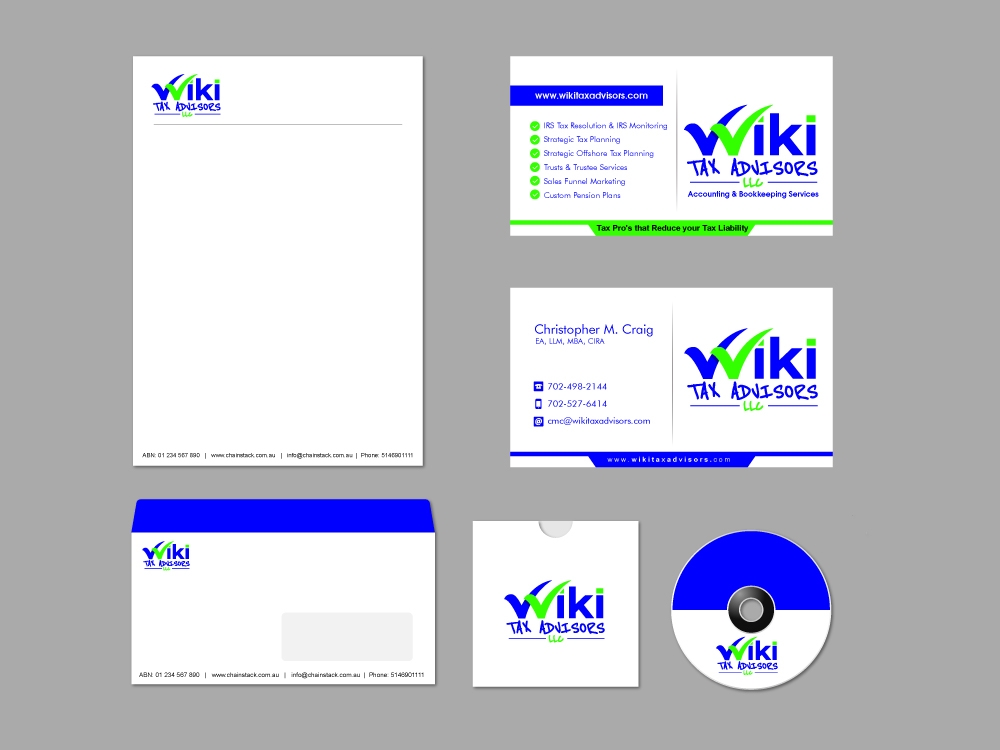 Wiki Tax Advisors LLC logo design by shravya