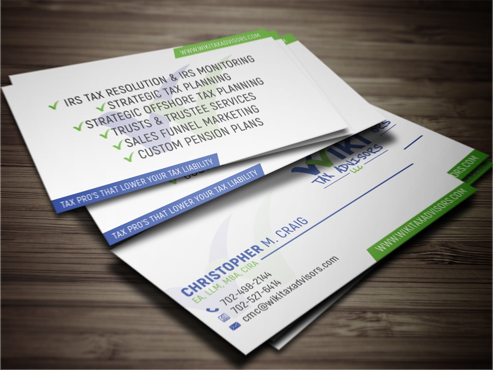 Wiki Tax Advisors LLC logo design by aamir