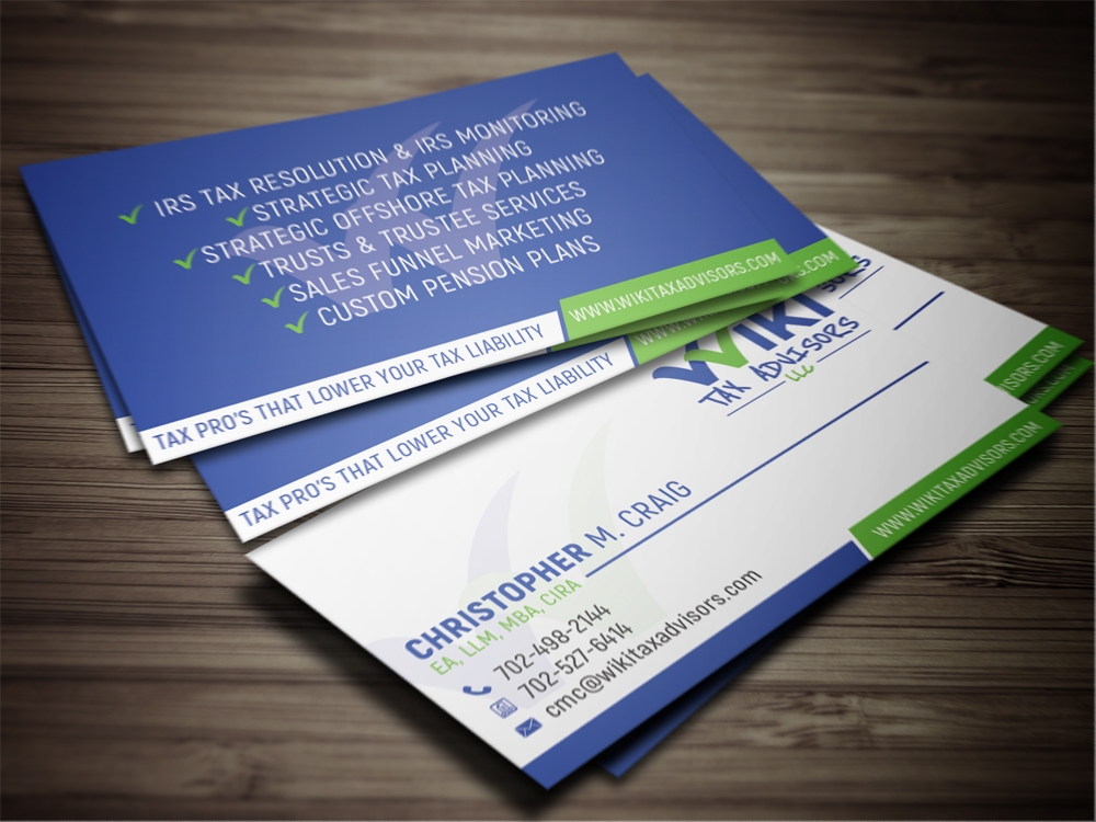 Wiki Tax Advisors LLC logo design by aamir